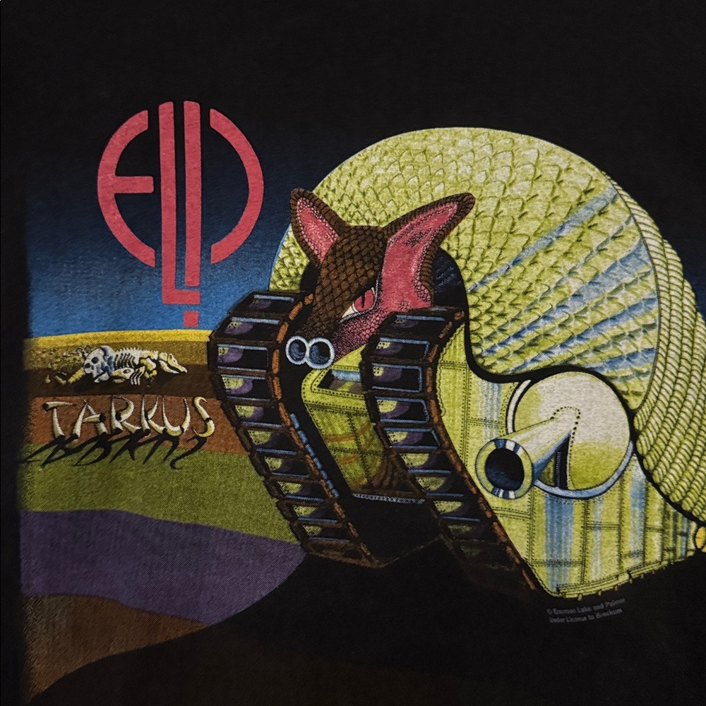 Vintage Emerson Lake Palmer T-Shirt / Tarkus World Tour / Large / 1997 / Brockum - Picture 4 of 8